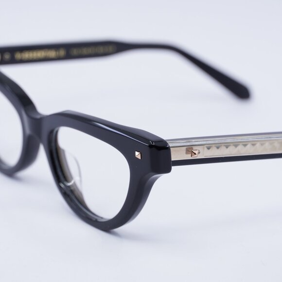 Valentino V-ESSENTIAL II VLX-124A Eyeglasses Shiny Black 50mm Cat Eye Frame - Picture 2 of 9